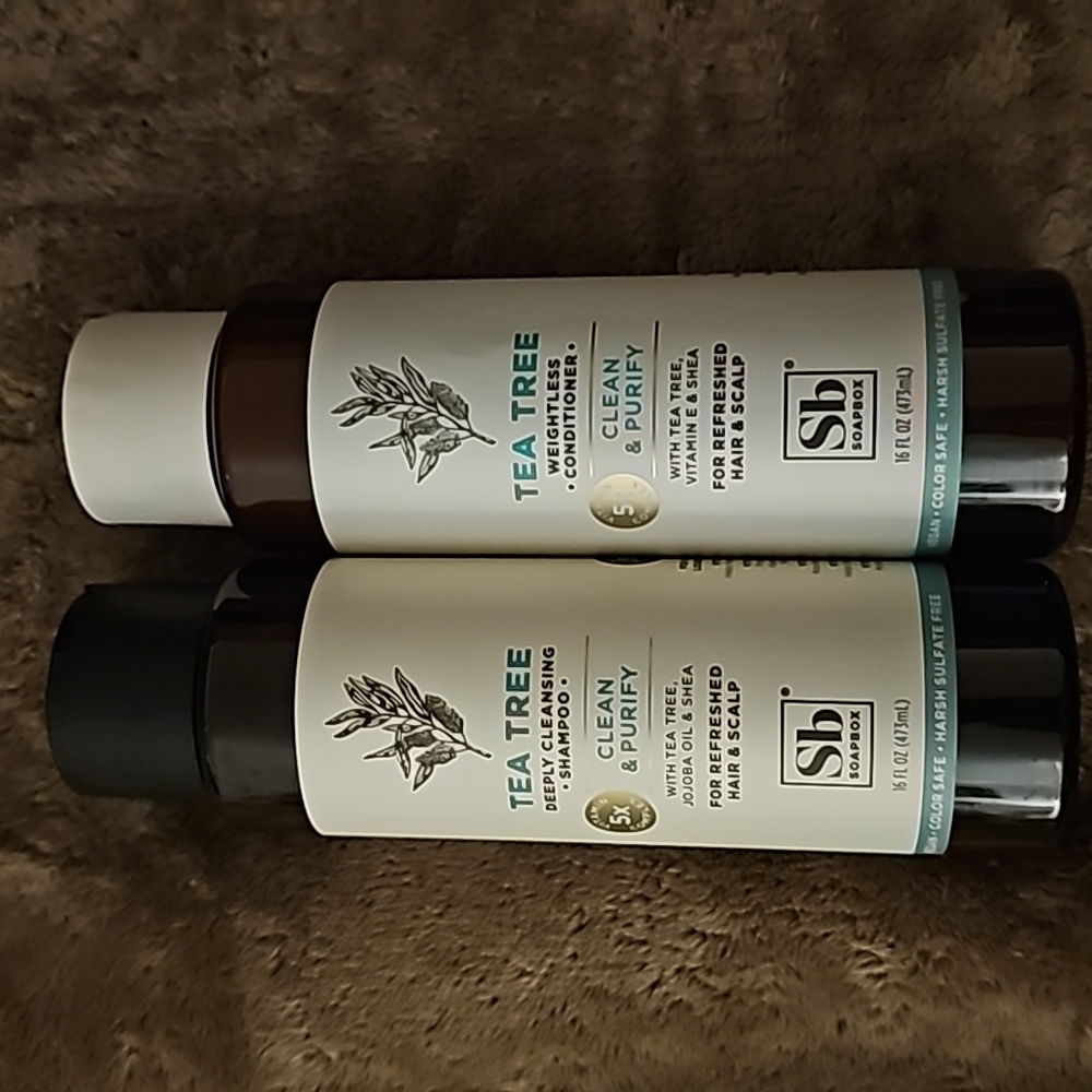Tea tree shampoo and conditioner set